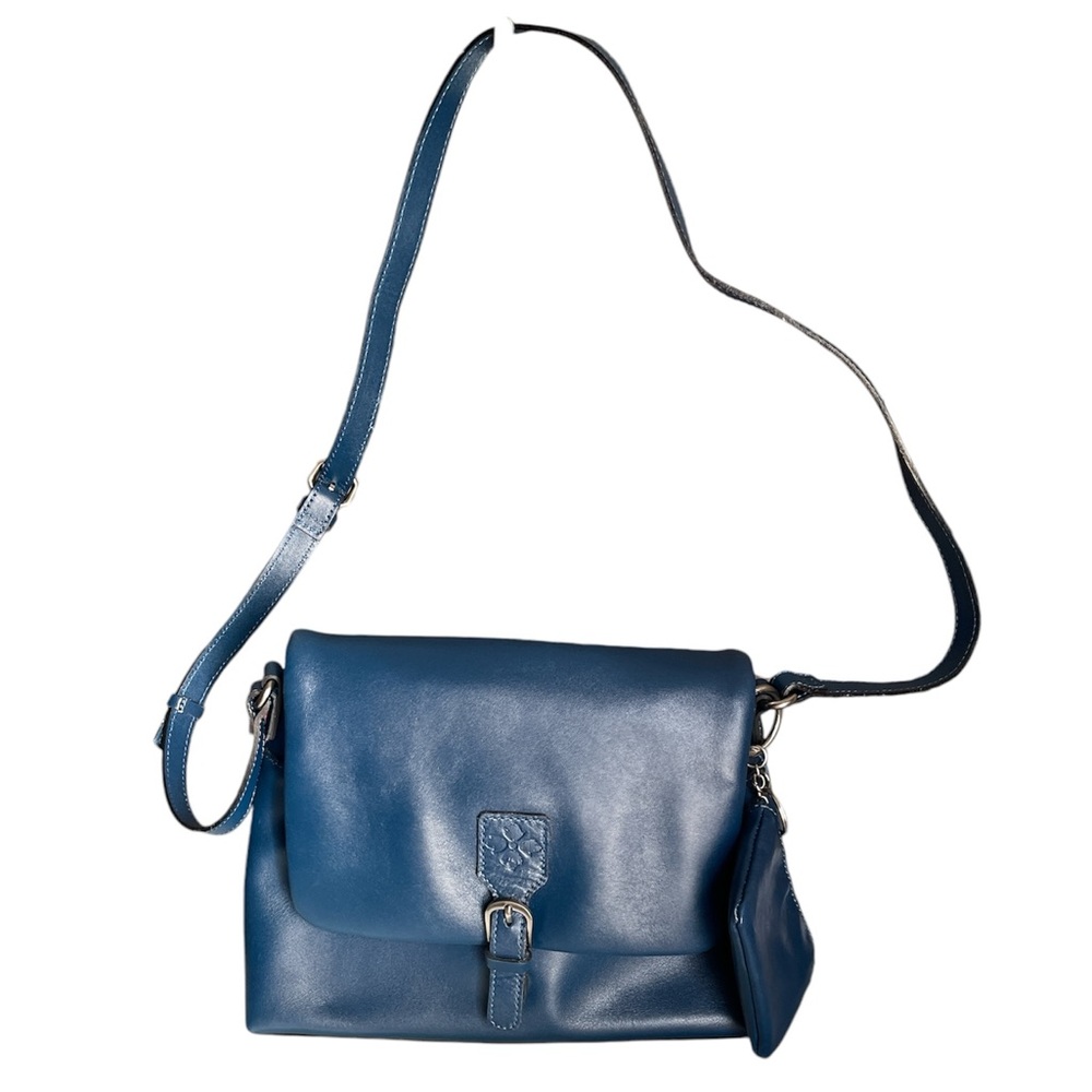 Patricia Nash Mili Leather Medium Flap Crossbody w/ Coin Pouch   0105